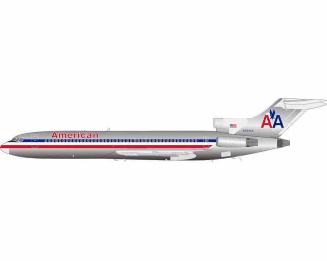 1/200 INFLIGHT200 American Airlines AA Boeing 727-227/Adv Polished N722AA With Stand InFlight200 IF722AA0623P